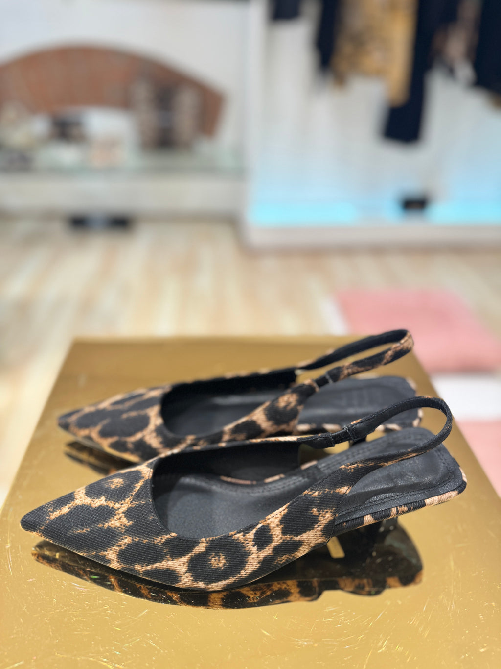 Slingback animalier
