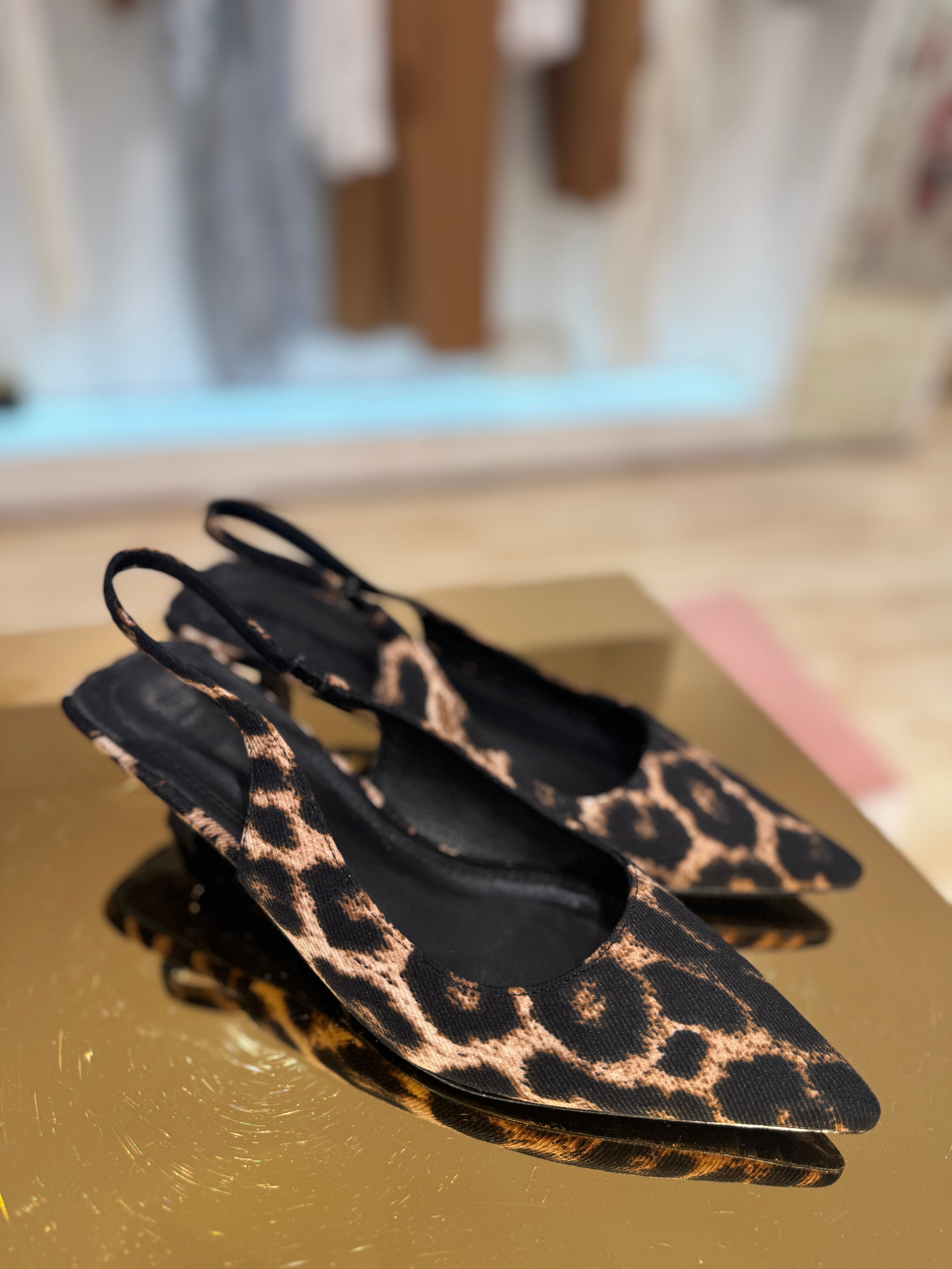 Slingback animalier