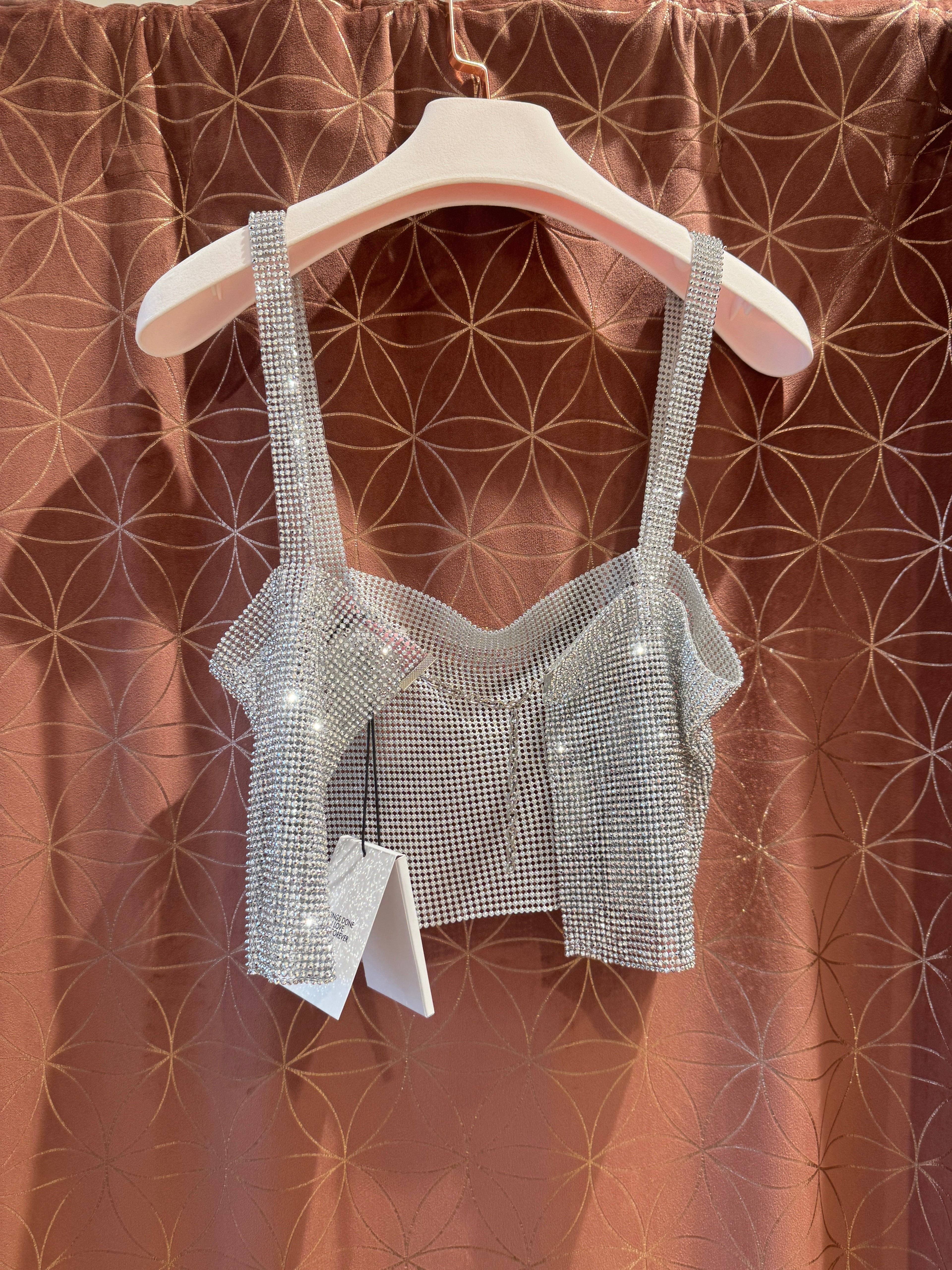 Top croped strass