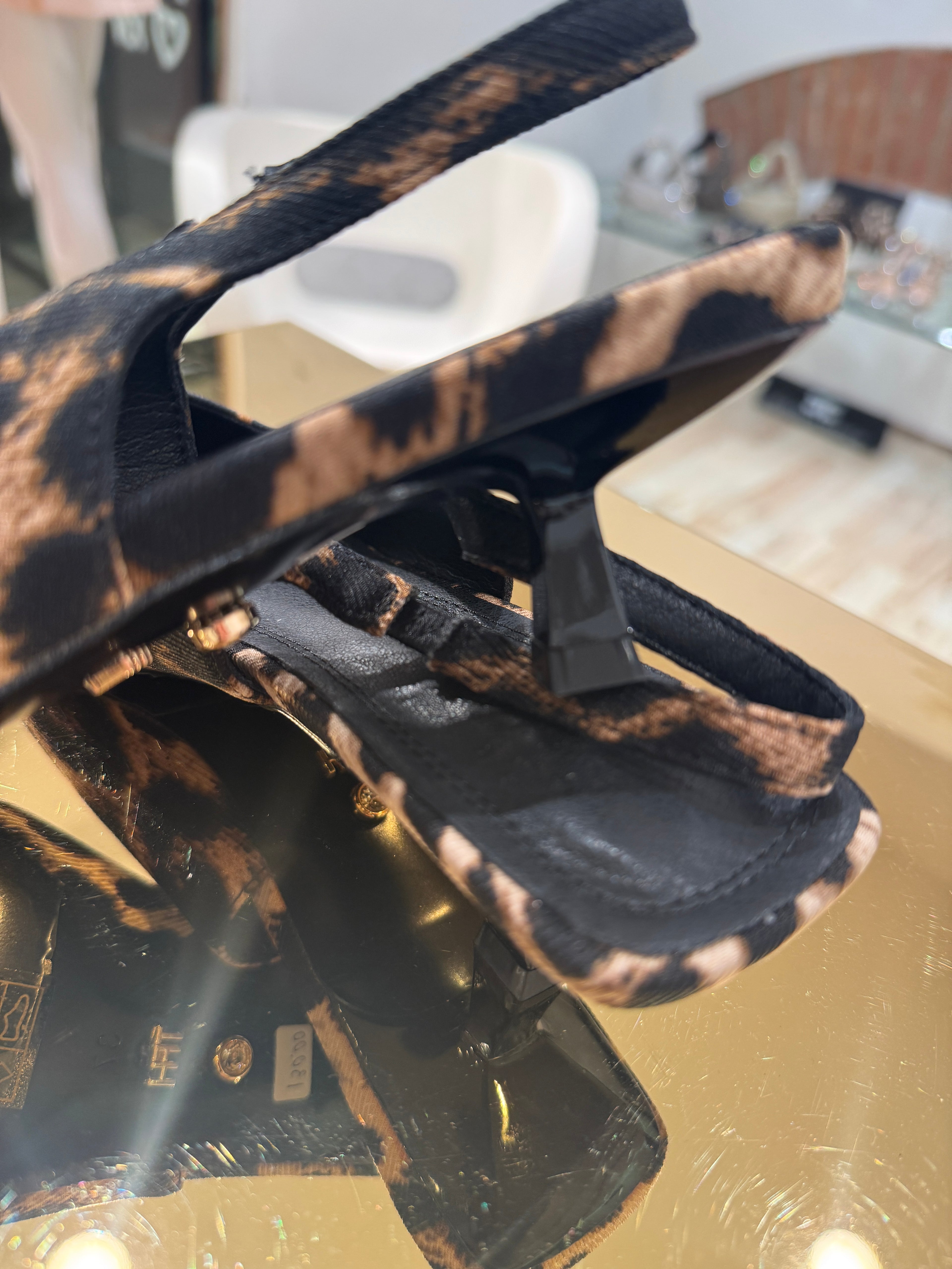 Slingback animalier
