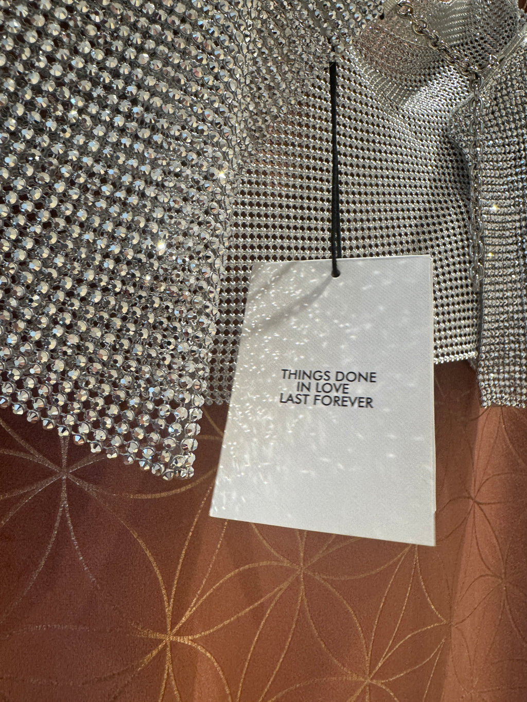 Top croped strass