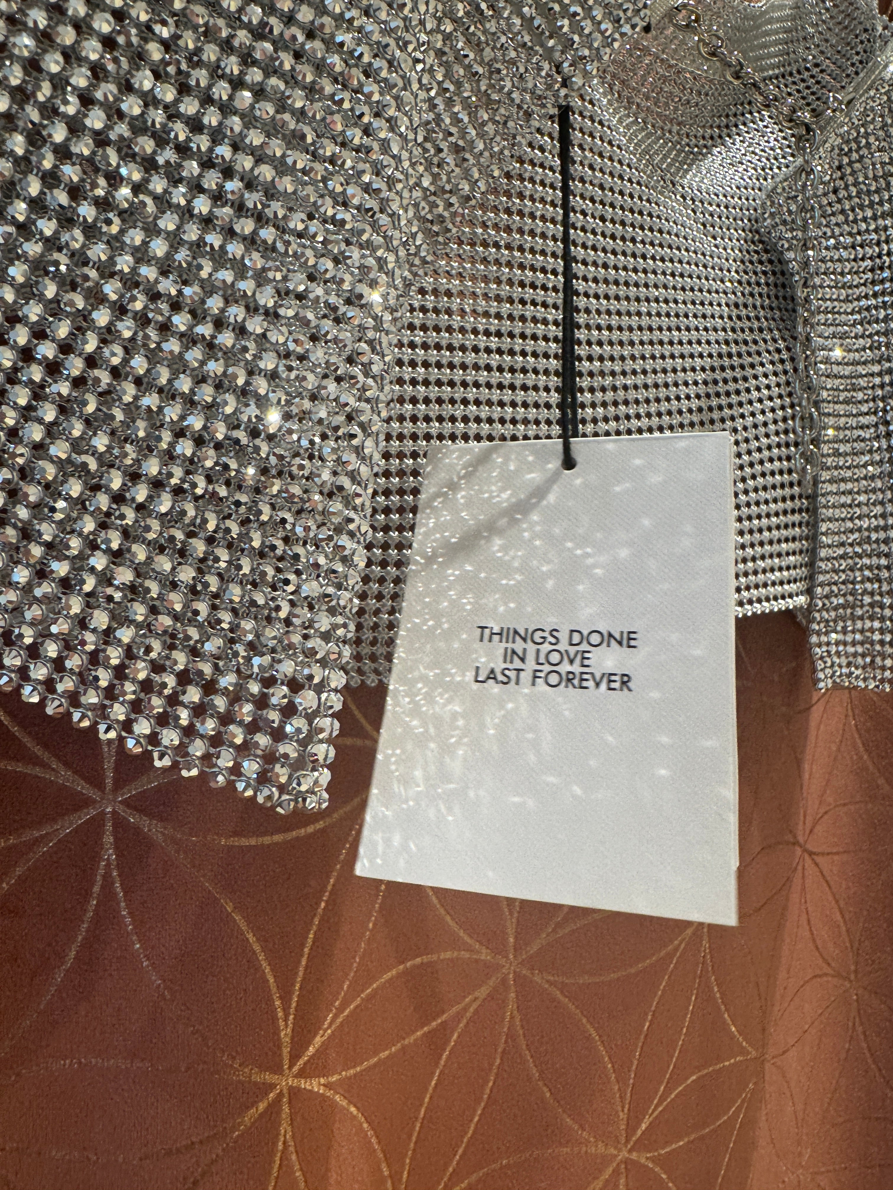 Top croped strass