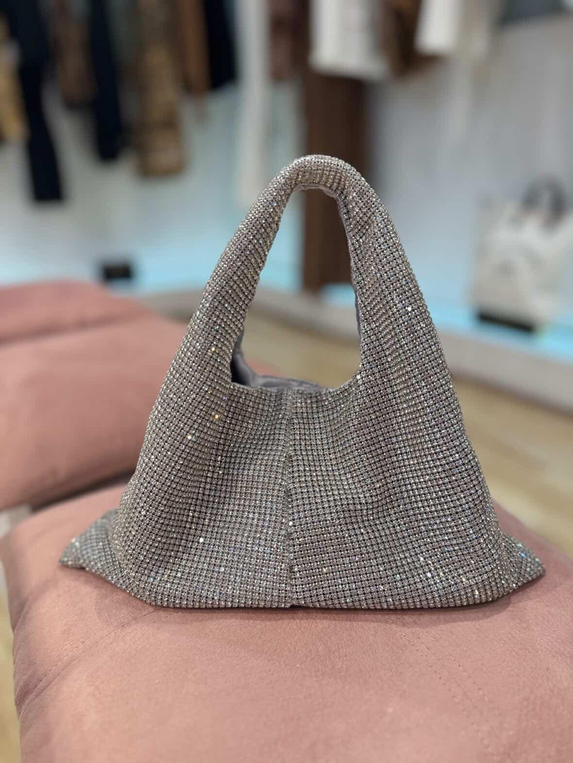 Borsa Mini Hobo strass