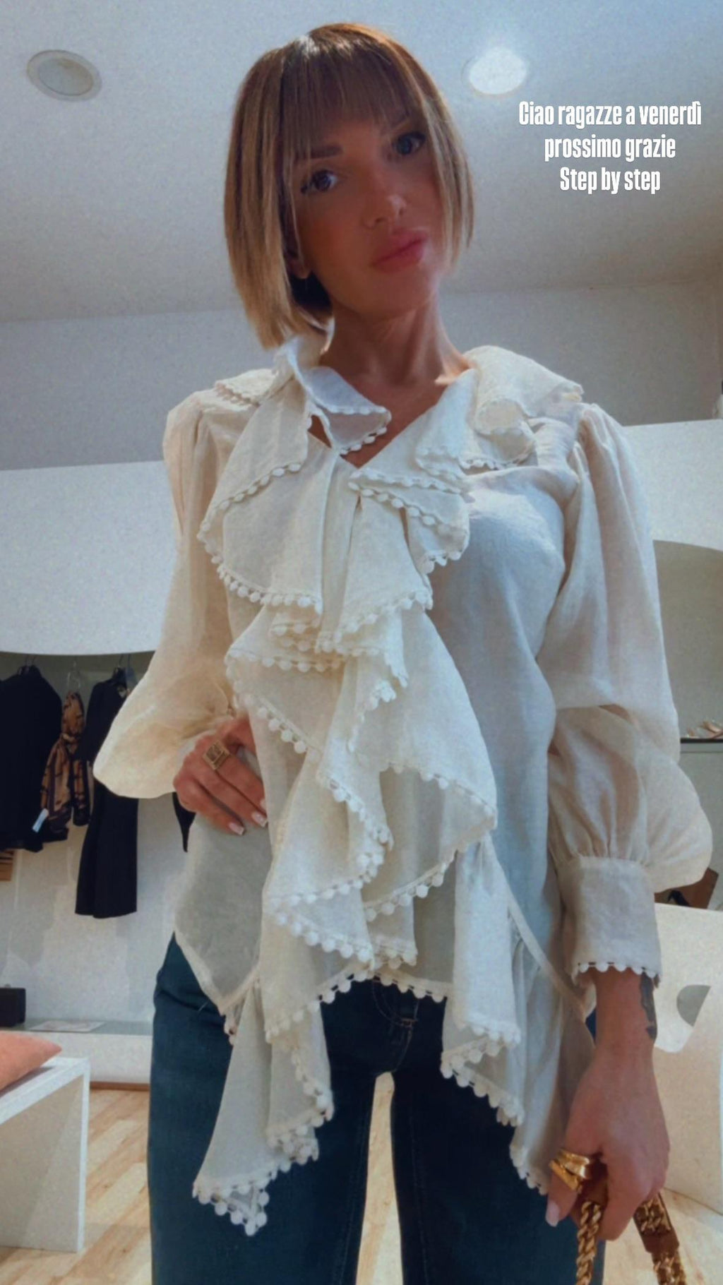 Camicia con ricamo