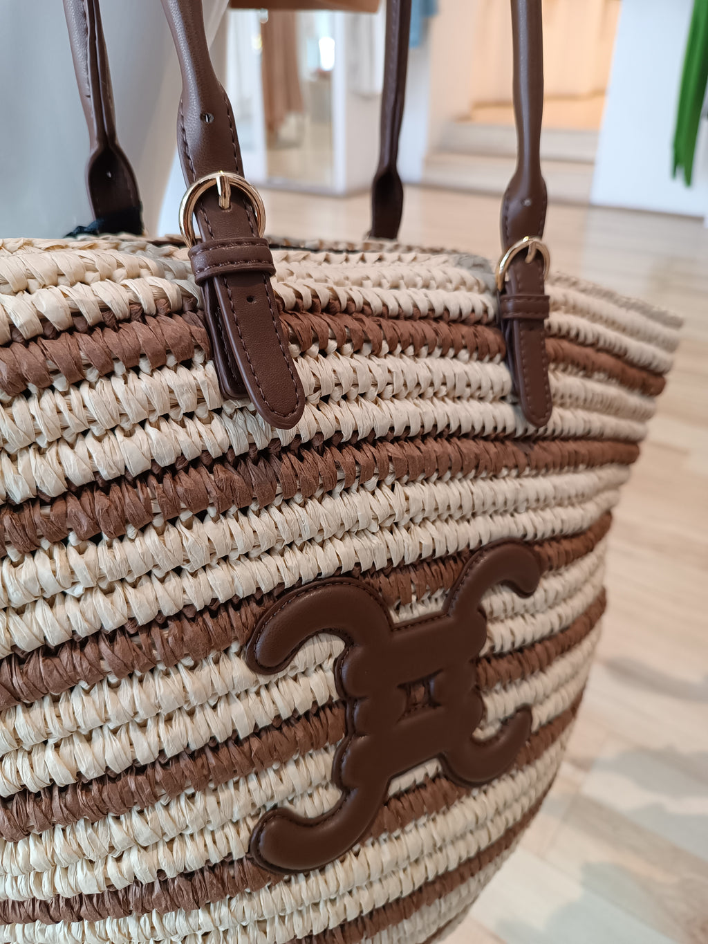 Borsa shopper cesta righe