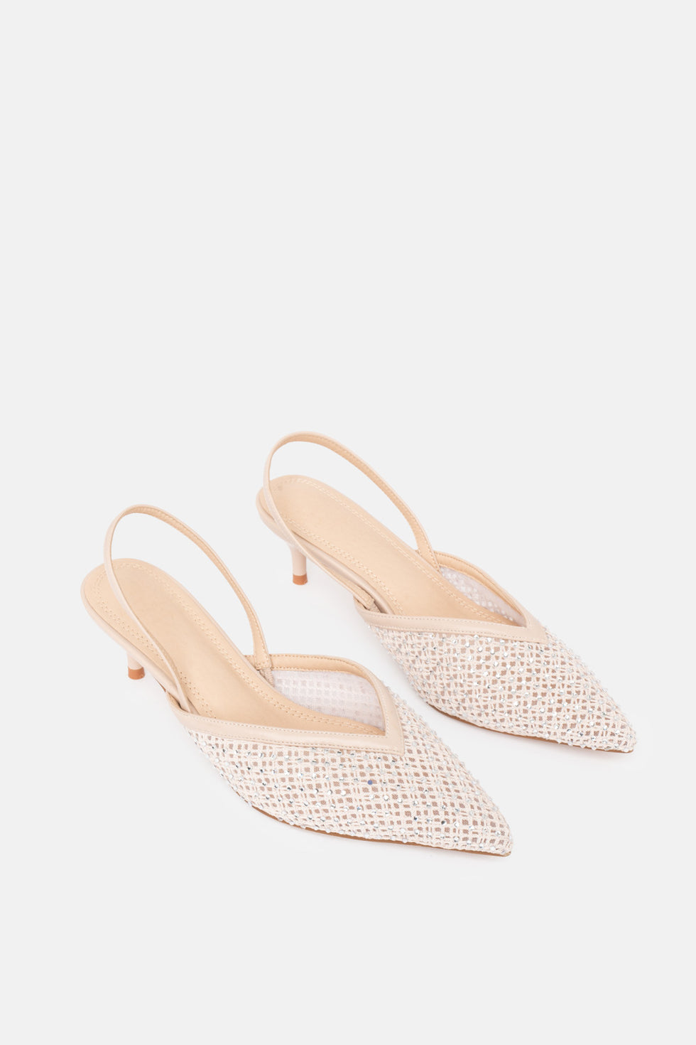 Slingback cipria