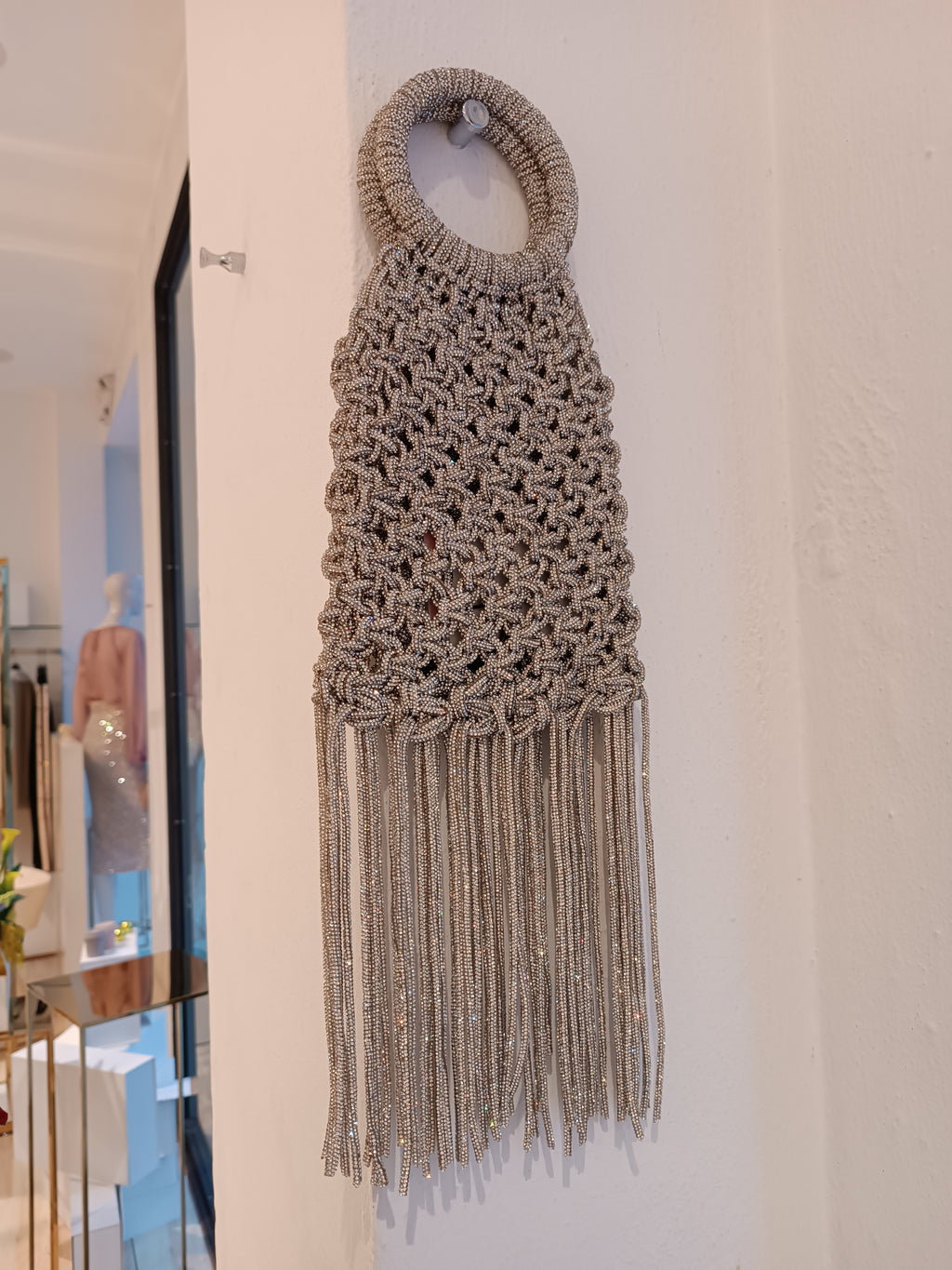 Borsa con frange strass