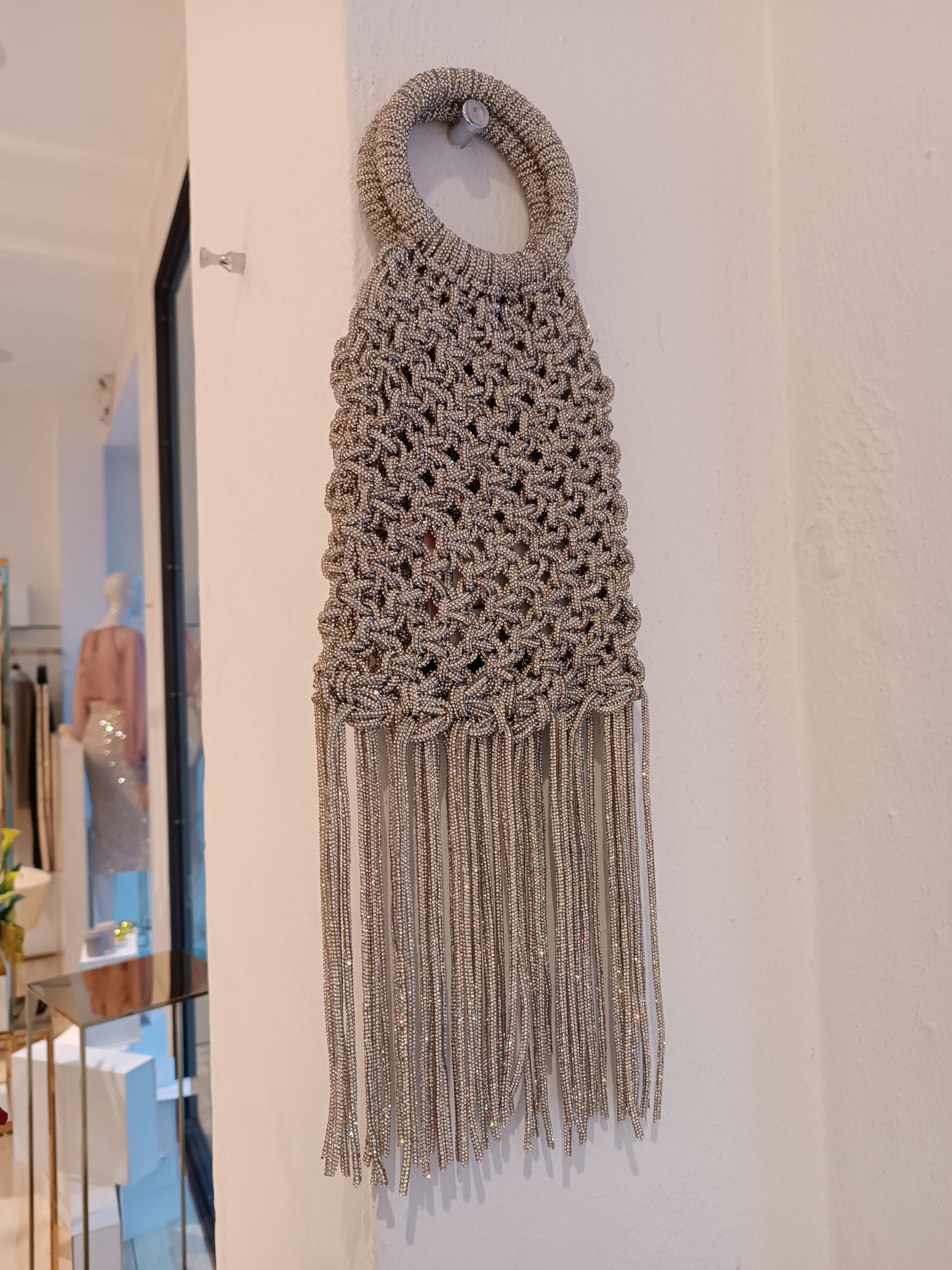 Borsa con frange strass