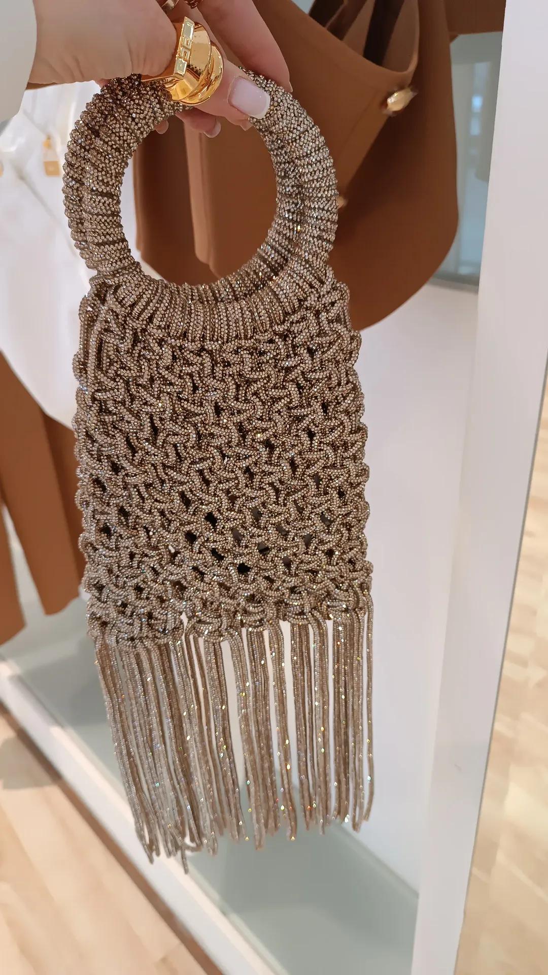 Borsa con frange strass