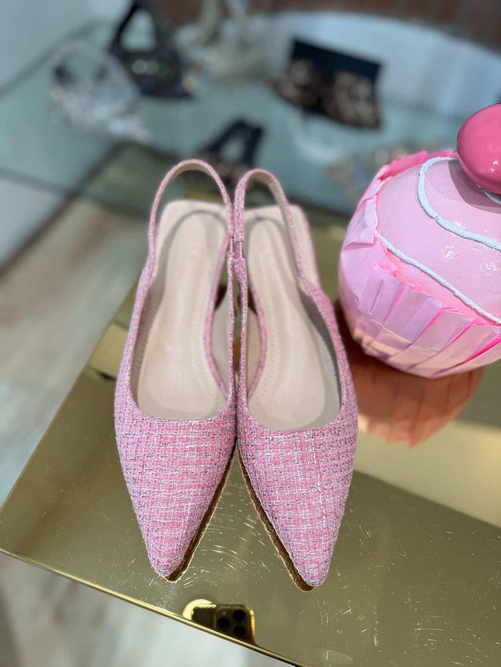 Slingback bouclé