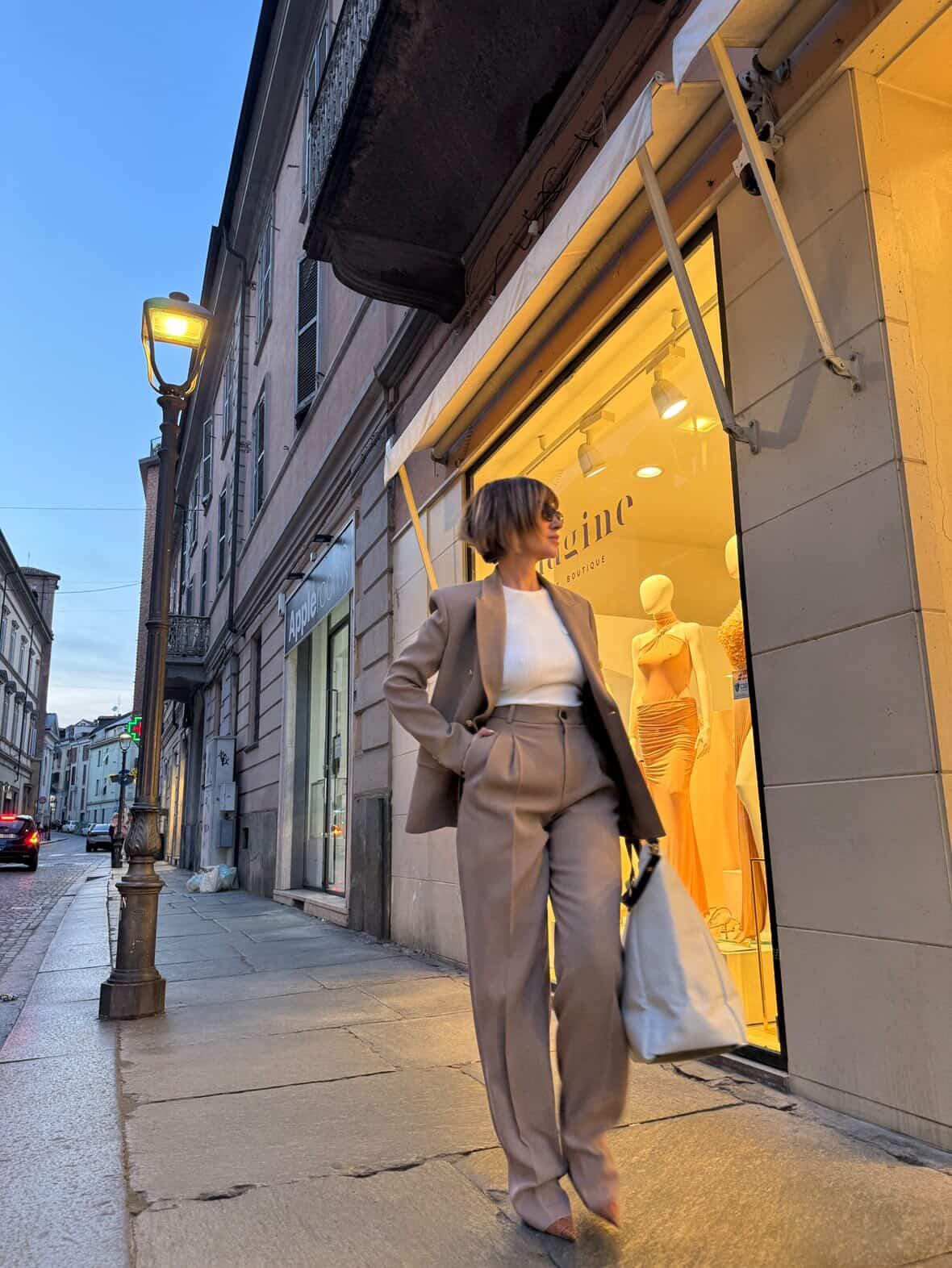 Pantalone argilla Elisabetta Franchi
