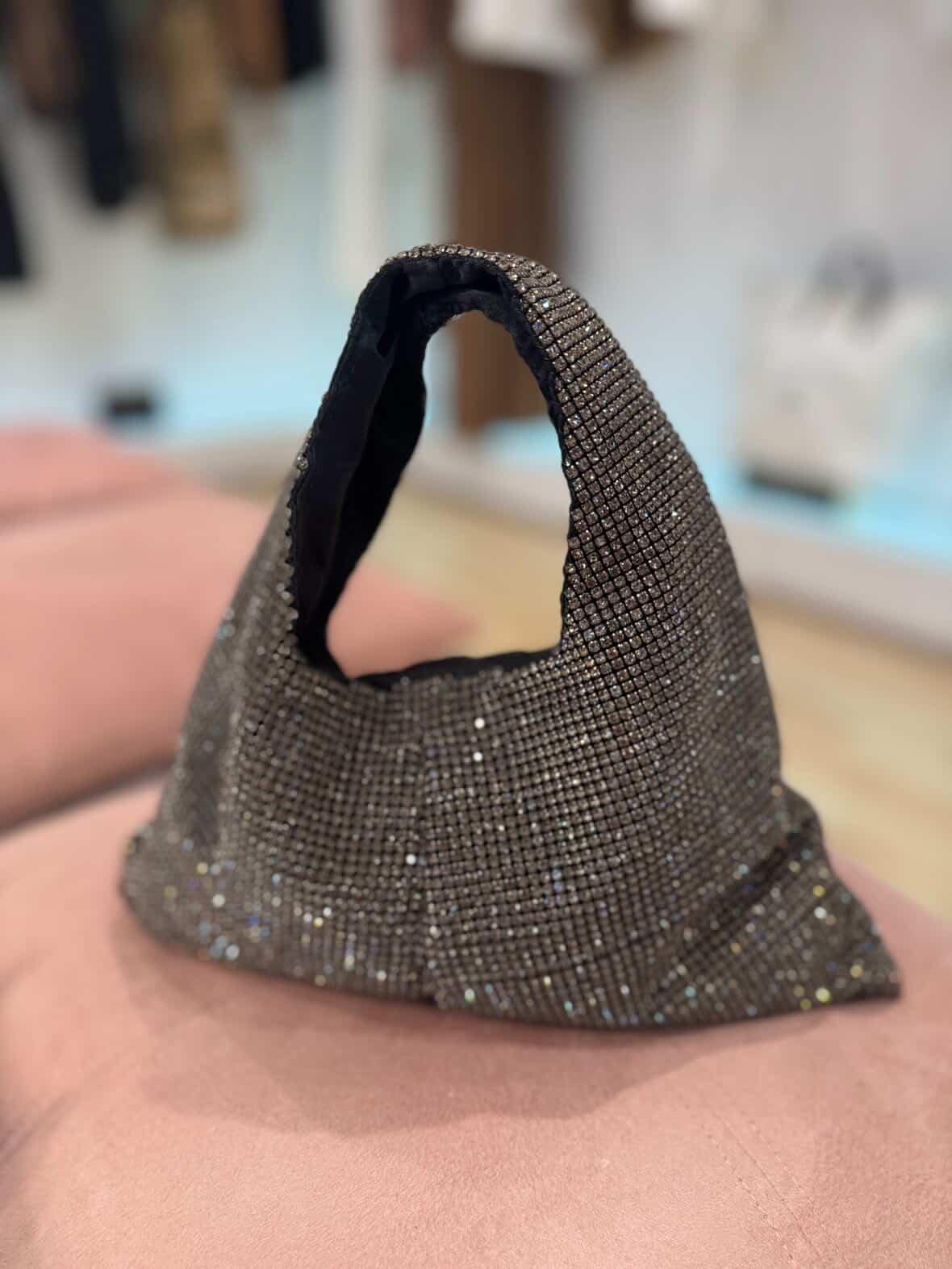Borsa Mini Hobo strass
