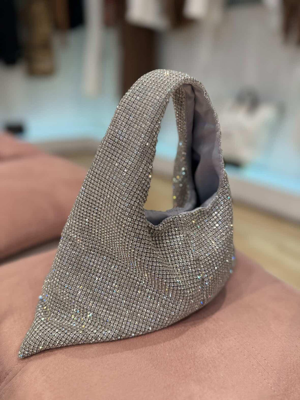 Borsa Mini Hobo strass