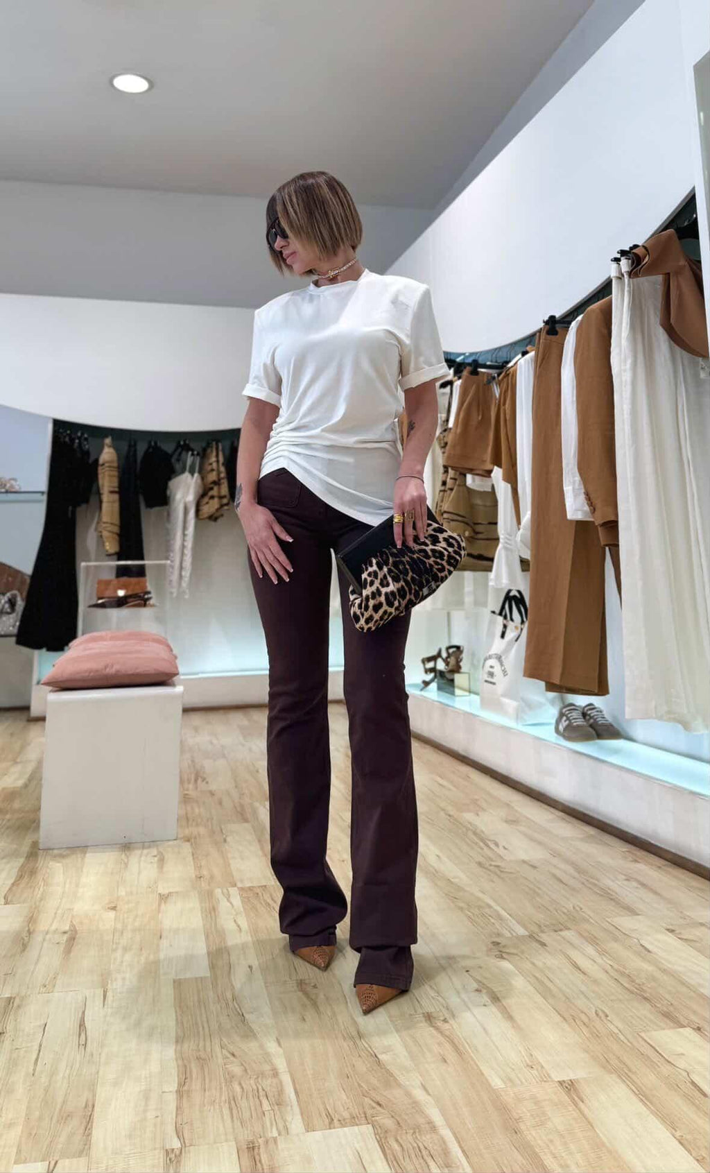 T-shirt con arricciatura