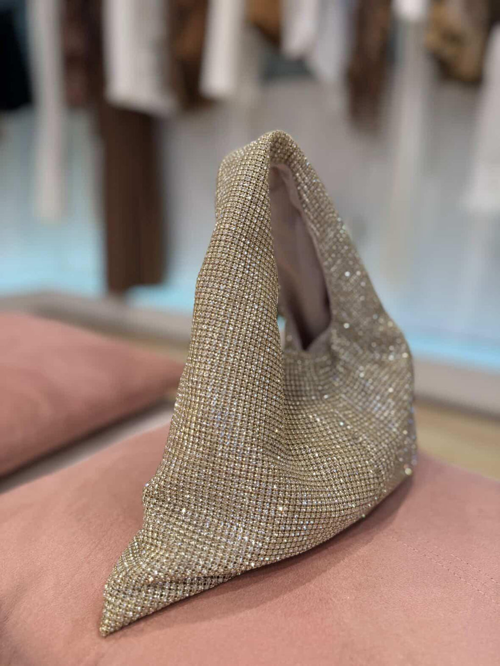 Borsa Mini Hobo strass