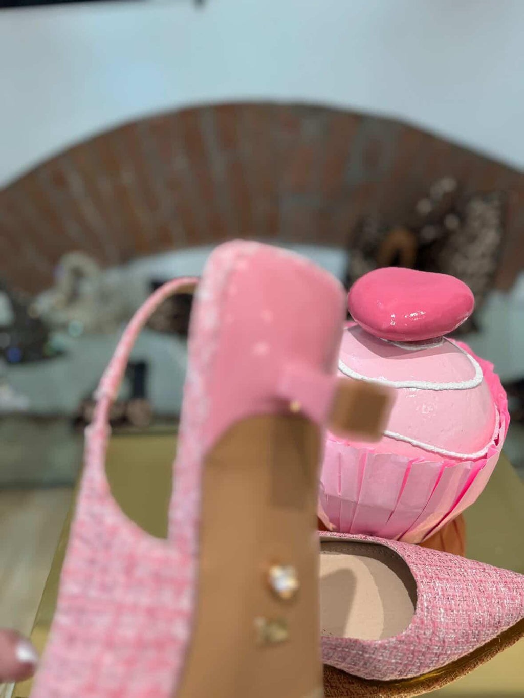 Slingback bouclé