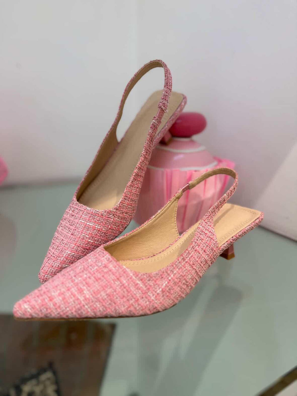 Slingback bouclé