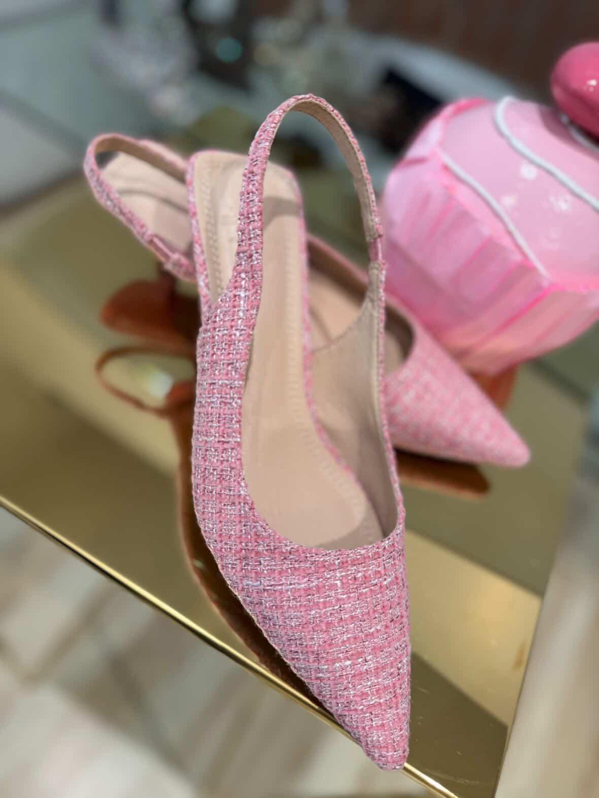 Slingback bouclé