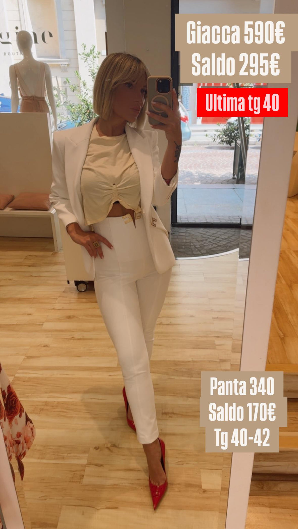 Pantalone logo di Elisabetta Franchi