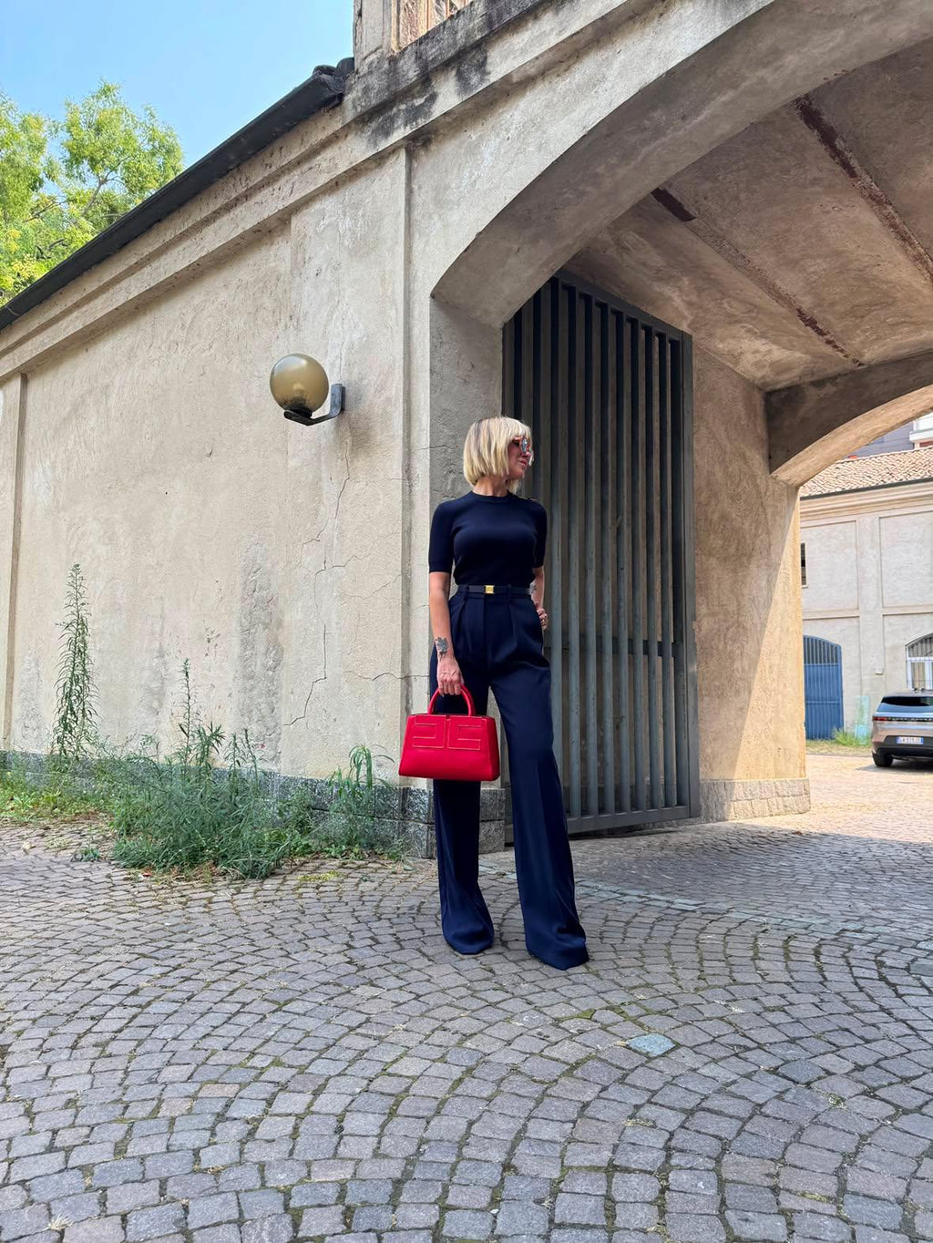 Pantalone con cintura Elisabetta Franchi