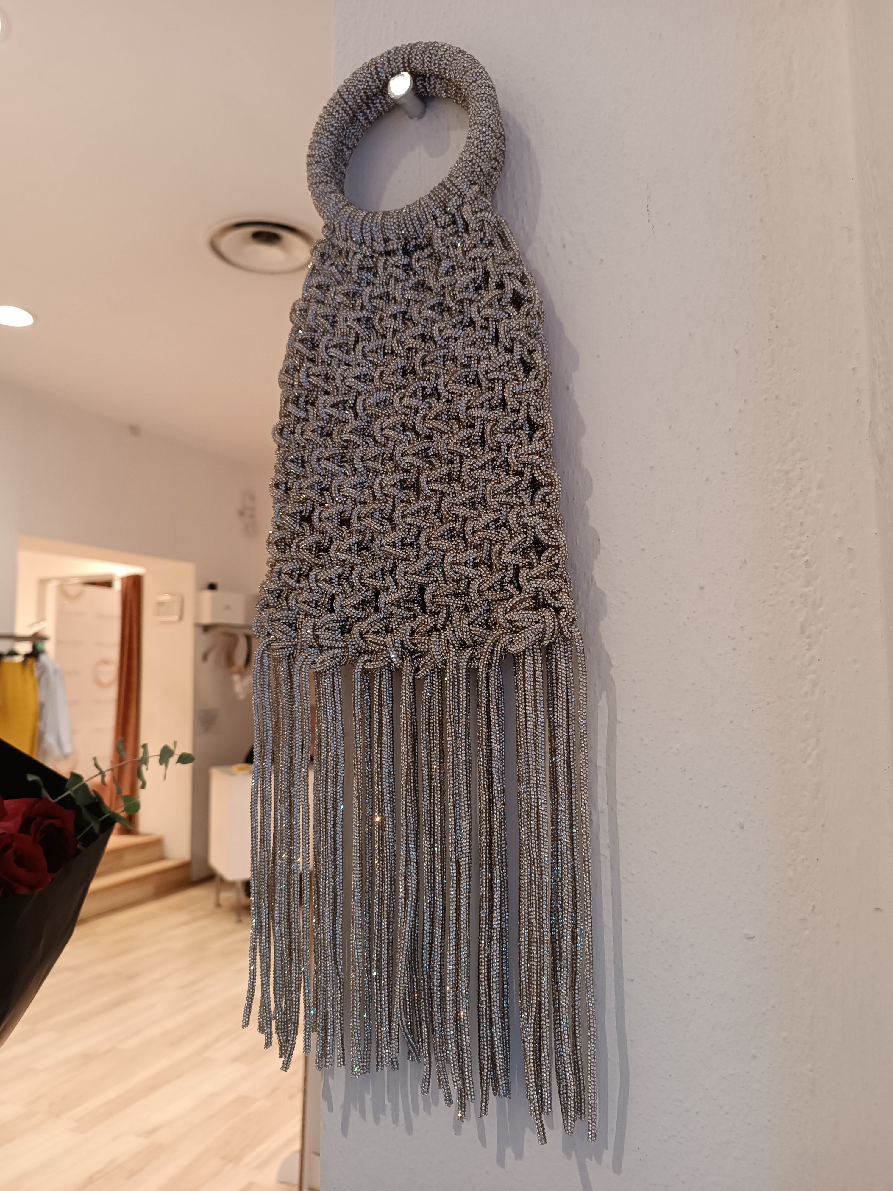 Borsa con frange strass