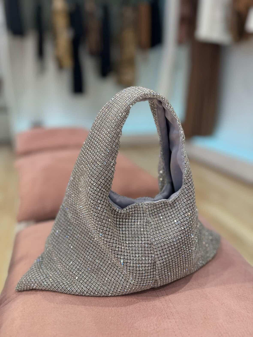 Borsa Mini Hobo strass