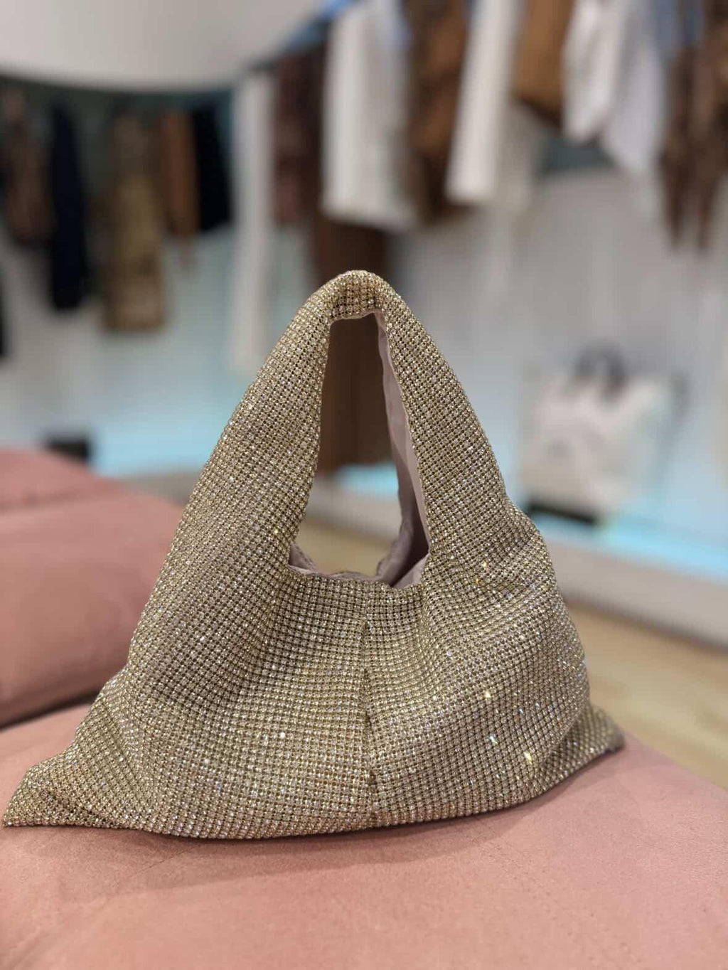 Borsa Mini Hobo strass