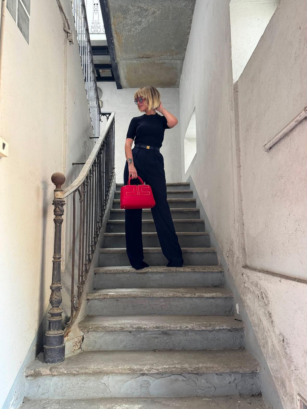 Pantalone con cintura Elisabetta Franchi