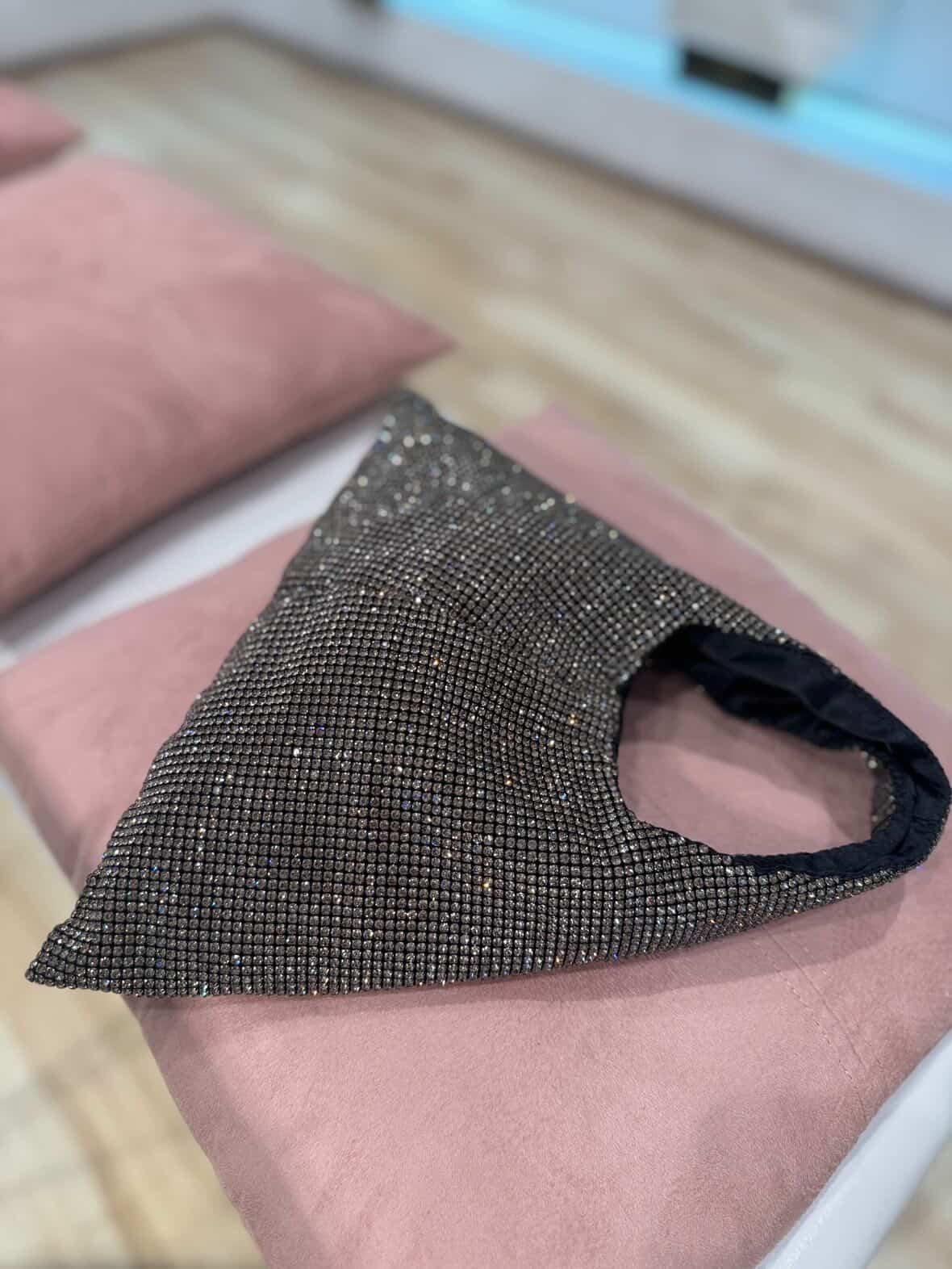 Borsa Mini Hobo strass